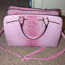 DASEIN XL Croc Embossed Vegan Leather Satchel Bag Handbag Crossbody Pouch Wallet