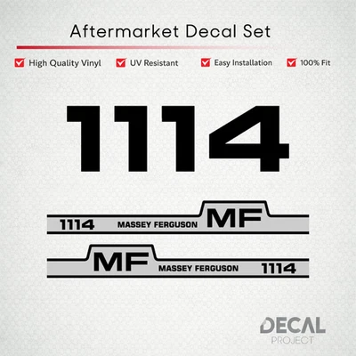 Massey Ferguson 1134 Decals - Premium Motorhaubenstreifen mit MF Logo Restaur... - Bild 1 von 3