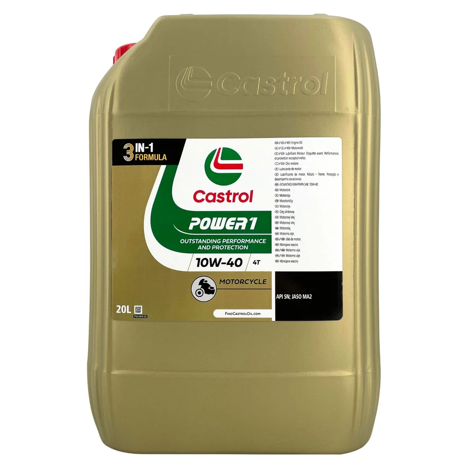 CASTROL Power 1 4T 10W-40 20L Motorradöl API SN JASO MA-2 - Bild 1 von 2