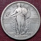 1917 D Type 2 Standing Liberty Quarter 25c VF - XF #98743