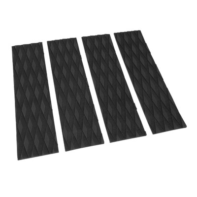 (Schwarz) 4Pcs Surfboard Traction Pads Surfen Front Traction Anti-Slip-Pad F FAT