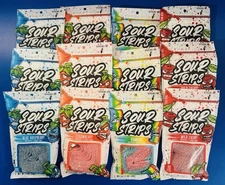 (12) Sour Strips  Assorted Flavor’s, 3.4oz, Candy, Bulk, Lot,  BB: 06/2026