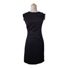 Amanda Uprichard Women's Black Sleeveless Sheath Dress Size S Little Black Dress