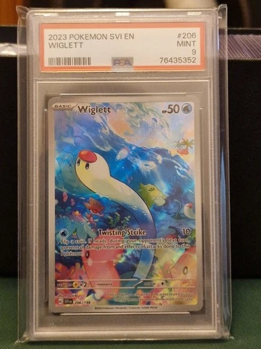 PSA 9 Wiglett 206/198 Scarlet Violet Base Set Illustration Rare