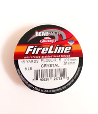Berkley Fireline Crystal 8LB. 15Yd braided fish line bead thread lures tackle