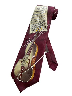 Mens Violin String Instrument Cello Page of Sheet Music Notes Orchestra Symphony