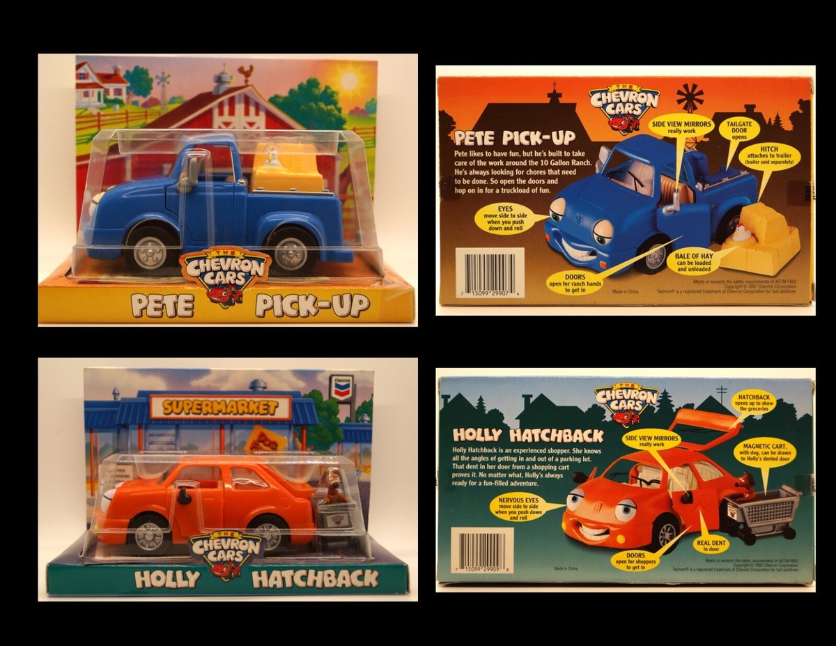 Vintage Chevron Cars Collection of 19 Vehicles + Carrying Case