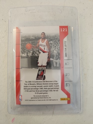 2010-11 Playoff Contenders Patches AUTO #121 Elliot Williams RC Rookie - Picture 2 of 2