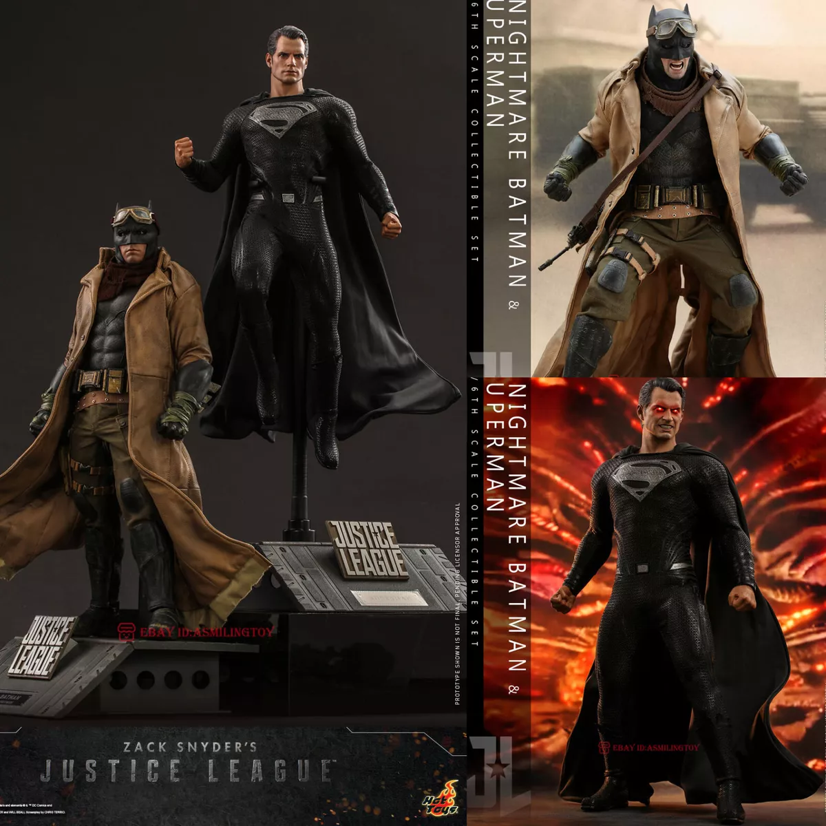 HOTTOYS HT 1/6 TMS038 Knightmare Batman Superman Justice League Figure Set