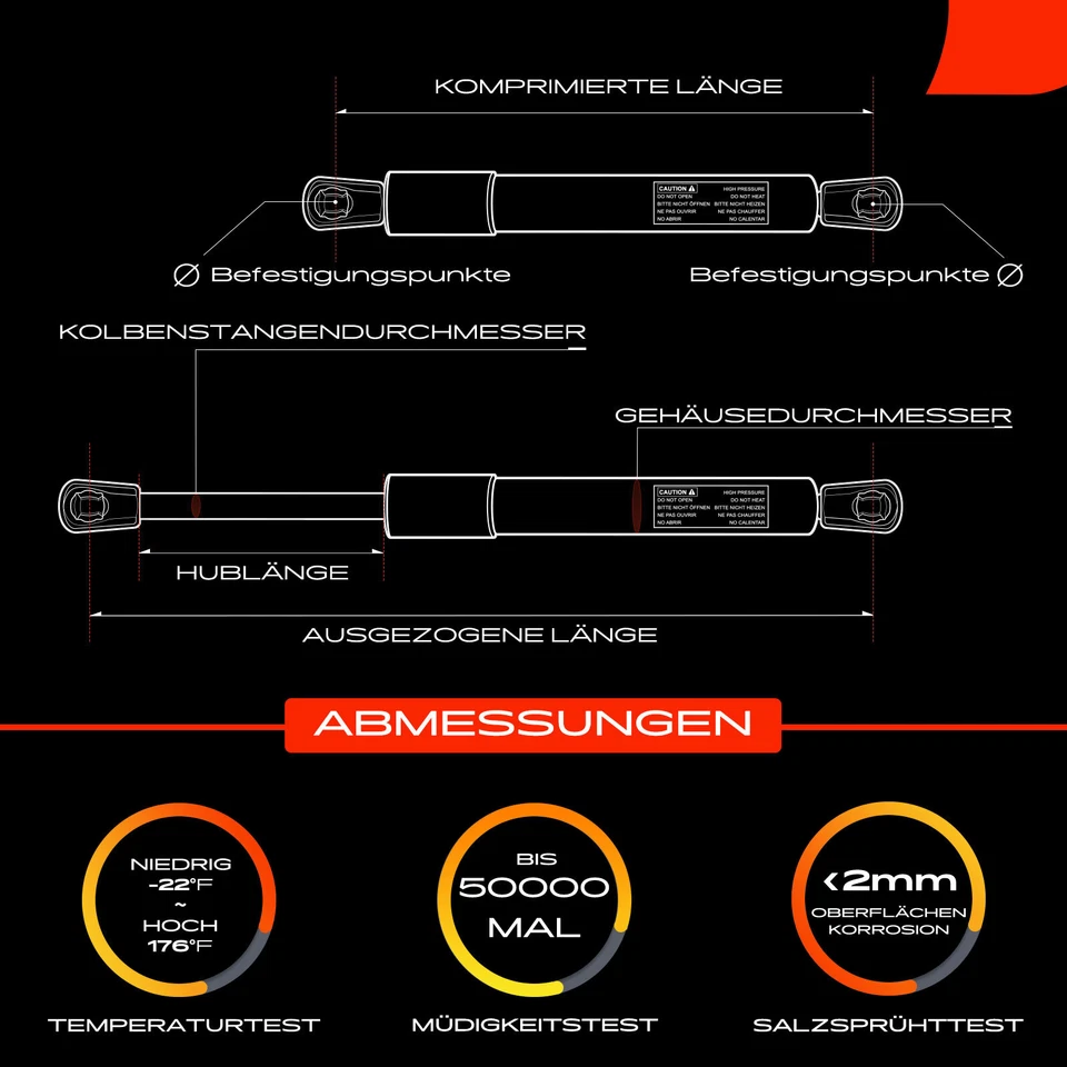 2x Gasfeder Heckklappe Kofferraum für Ford S-Max WA6 2006-2014 MPV 6M21R406A10AD - Bild 3 von 4