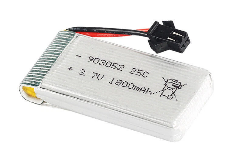 4PCS 3.7V 1800mAh Lipo High Rate Battery 903052 SM plug+USB Charger For drone RC - Image 2 of 4