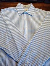 Michael Kors Men's Long Sleeve Shirt Neck 16.5 Sleeve 34/35 Large