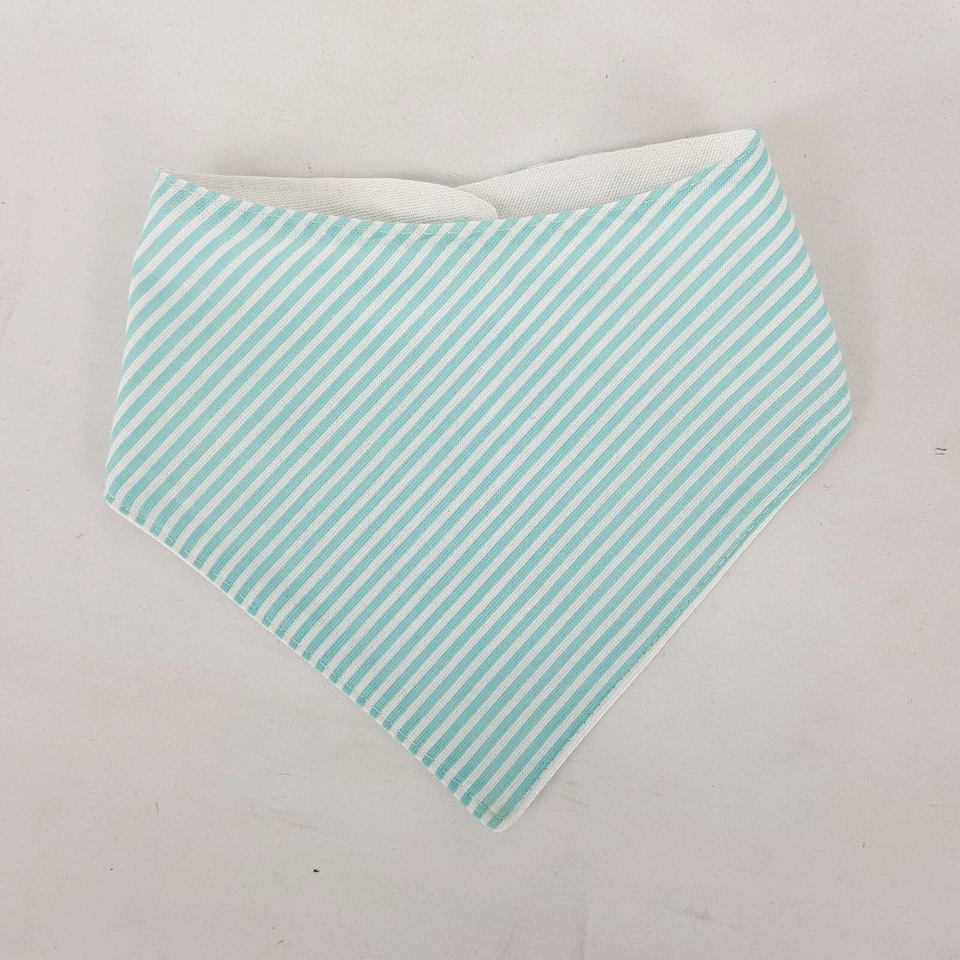 Paquete de 5 baberos bandana bebé verde amarillo estampado floral blanco 100 % algodón hechos a mano Foto 4 de 4