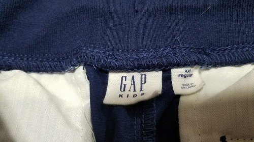 New Gap Kids Boys Pull-on Chinos School Uniform pants Navy Elysian Blue XXL - Picture 4 of 5
