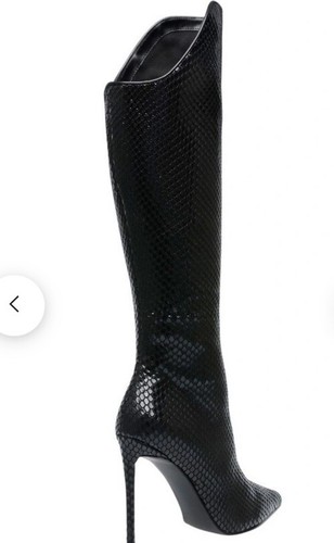 Steve Madden Black Snake Knee high Boots -NWT-RRP $250.00 - Picture 4 of 9