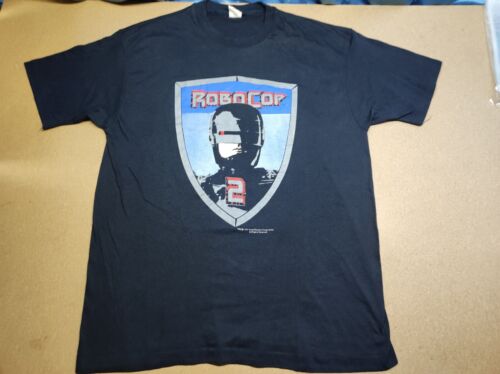 Robocop 2 Vintage T-Shirt Size XL Mens Black Anvil Robot Sci Fi Movie 1990 90s - Picture 1 of 19