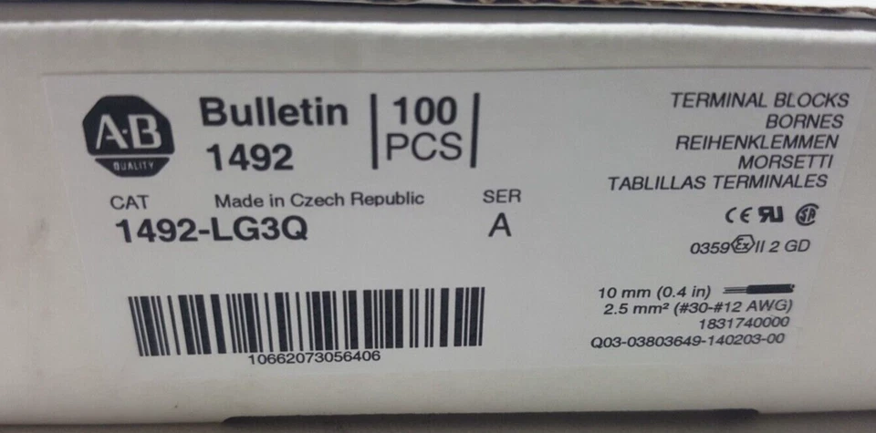 "" LOT OF 5 "" ALLEN BRADLEY 1492-LG3Q - Image 4 of 4