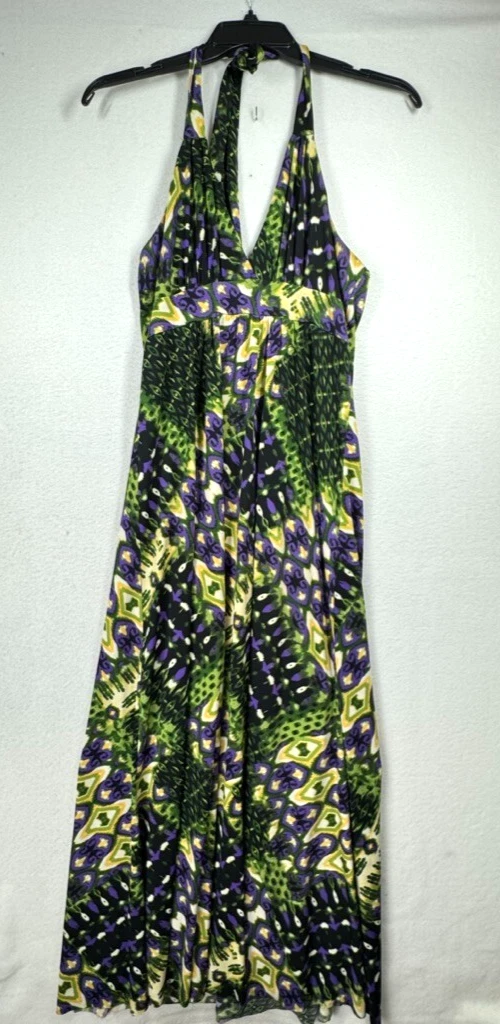 VETEMENTS Maxi abito ELAN Halter taglia media elasticizzato spiaggia isola anni 90 vintage