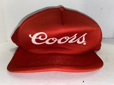 Vintage Coor  s Red Snapback Trucker Cap Hat Flawed