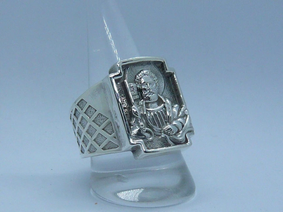 S. PETER FISCHER 925 STERLING SILBER PISCATORIUS PAPST LEON XIV RING