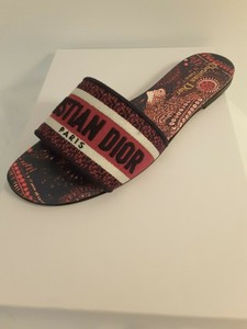dior embroidered slides