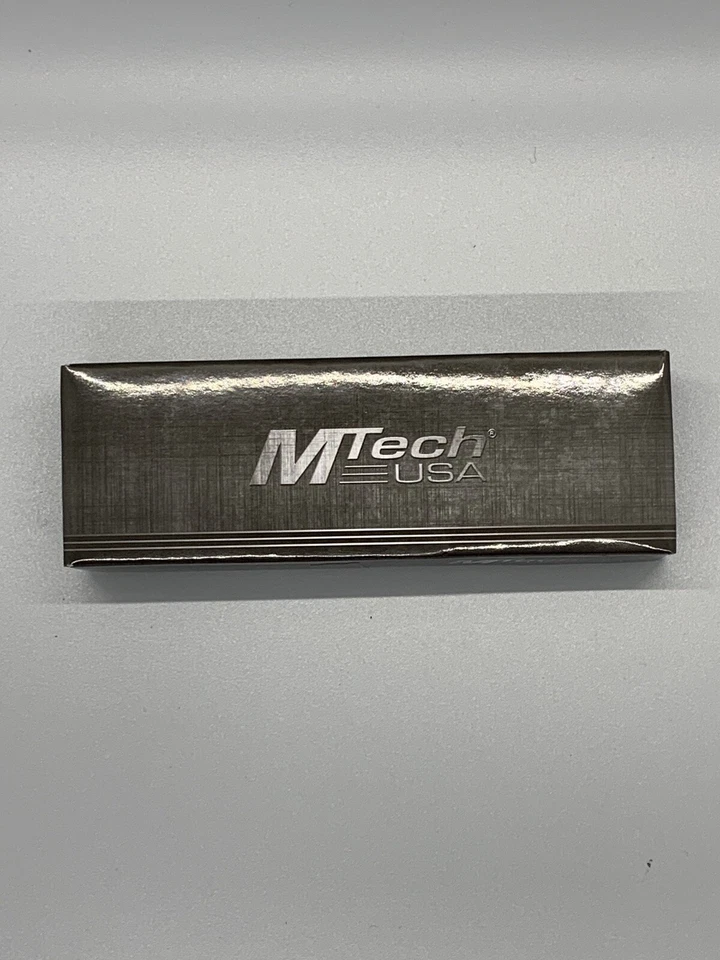 Cuchillo Plegable Mtech 3.5" Negro Tanto Hoja Gris Katana Mango Foto 4 de 4