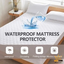 Waterproof Fitted Mattress Cover Breathable & Noiseless Protection with Deep End