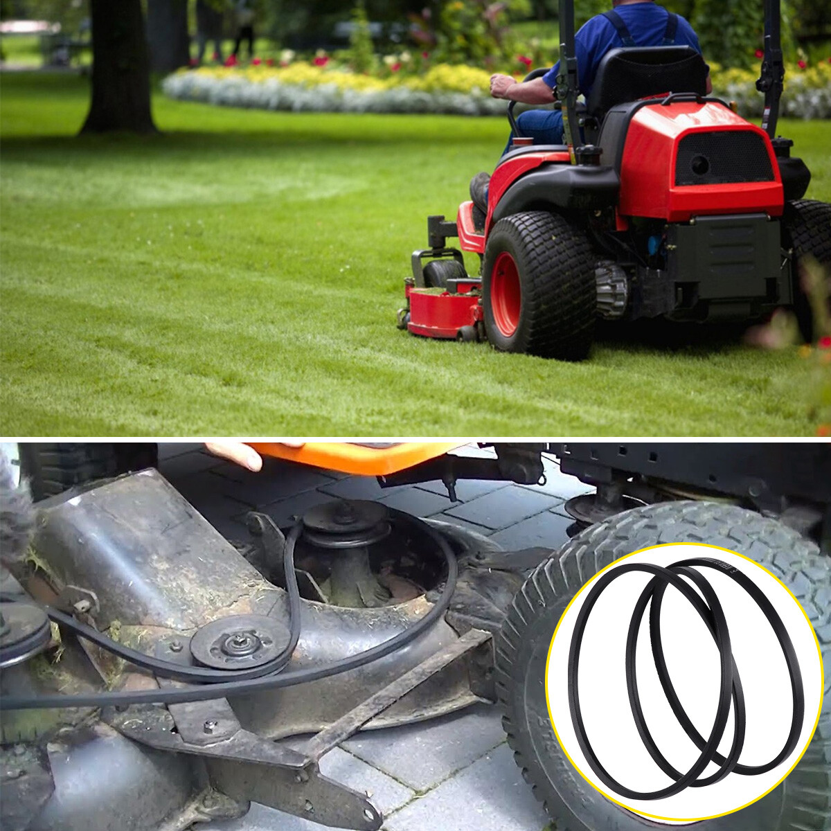 2X Deck Drive Belt for Craftsman LT1000 Husqvarna Poulan Lawn