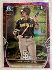 2023 Bowman Chrome Daniel Montesino 1st Fuchsia Lunar #d 189/199