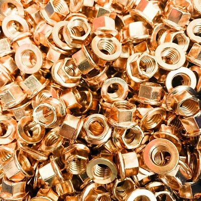 20er Set Kupfer M8 K Muttern für Karträder 10 mm Schlüsselgröße