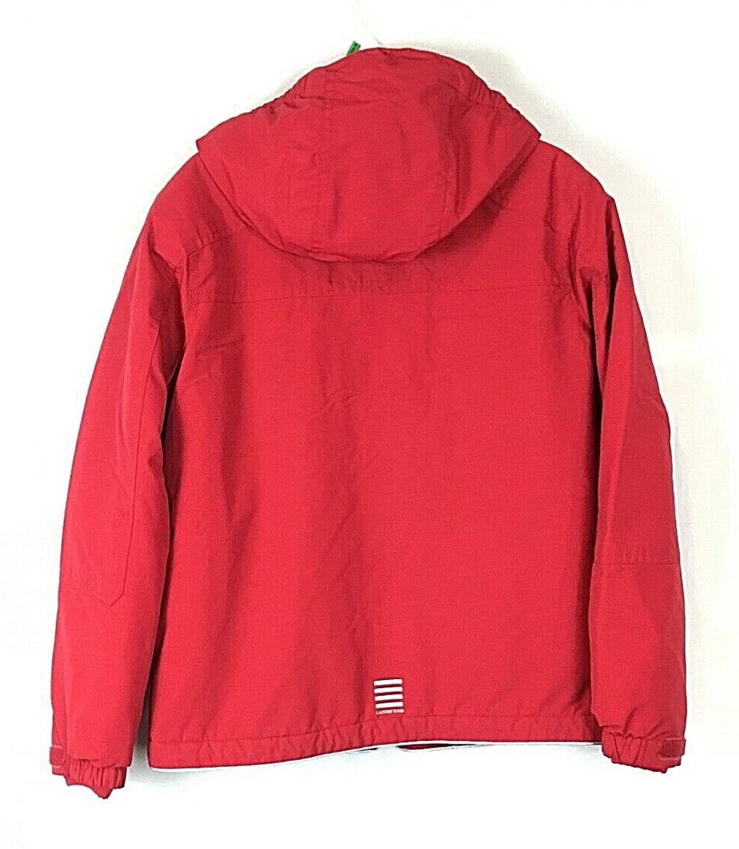 Lands' End Boy's Or Girl's Youth Kid's Red Winter Jacket Coat Size M 10/12 - Image 4 of 4