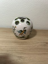 Petit vase pique-fleurs Moustiers Signé Décor Main