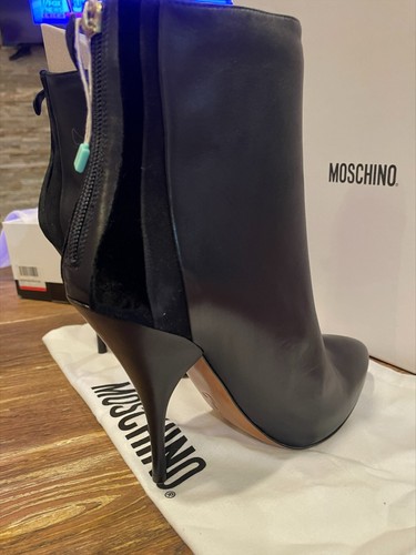 Botas Moschino Negras Totalmente Nuevas Talla 38-5" Tacones Sexy - Imagen 4 de 8