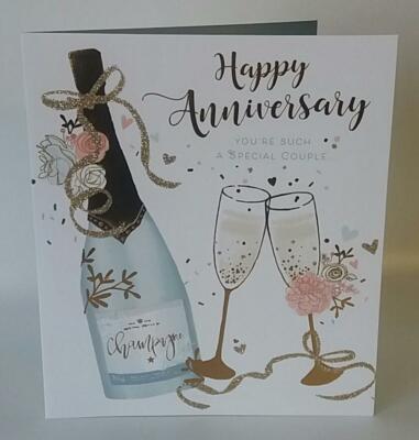 Happy Wedding Anniversary Champagne Special Couple New Uk Greetings Card Ebay