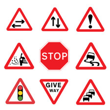 Temporary Road Works Cone Sign 750mm - RA1 Reflective  - Nylon Elastic Straps
