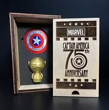 Funko Captain America (Gold 75th Anniversary) Dorbz in Wood Box Exclusive LE100