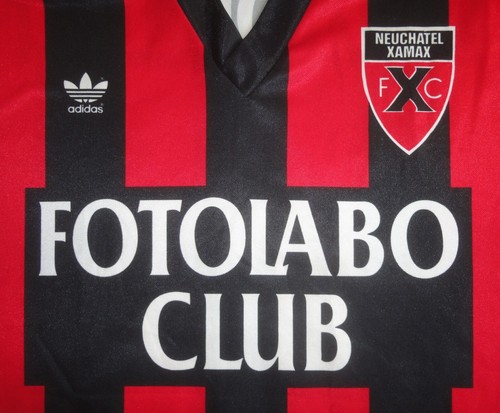 1992/93 Neuchatel Xamax #2 Switzerland Adidas Size XL Football Shirt Jersey - Picture 3 of 6