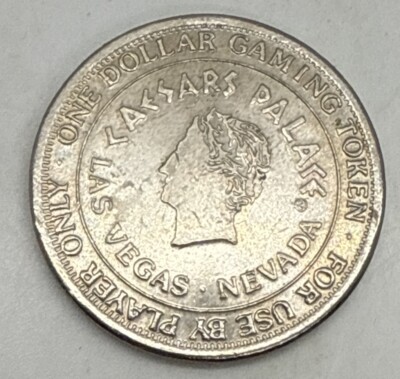 Caesars Palace Casino - $1 Slot Token Las Vegas Nevada - Nickel - 1987