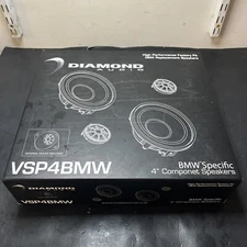 Diamond Audio VSP4BMW 80W 2-Way 4” Car Component Speakers System for BMW Vehicle