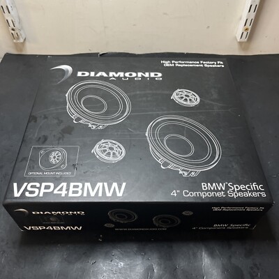 Diamond Audio VSP4BMW 80W 2-Way 4  Car Component Speakers System for BMW Vehicle