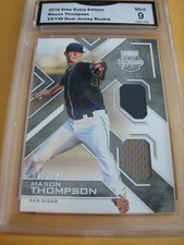 MASON THOMPSON PADRES 2016 ELITE EXTRA DUAL COLOR JERSEY # 21/149 RC GRADED 9