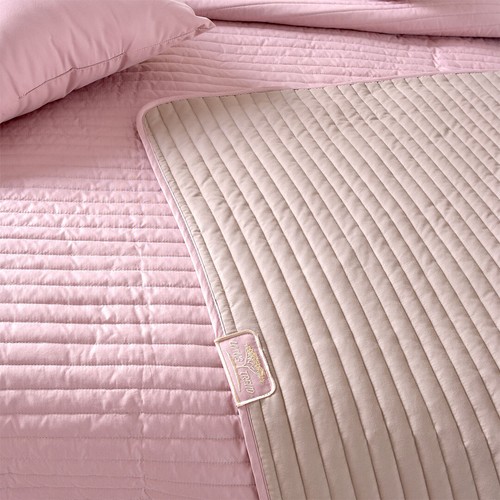 Sei Design ® Luxus Tagesdecke Living Trend - Wendedecke gesteppt - Rose Smoke - Bild 3 von 6