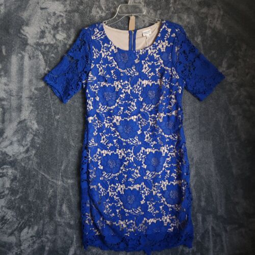 NWT Urban Girl Blue Lace Short Sleeve Wedding Party Guest Dress Zip Size Medium
