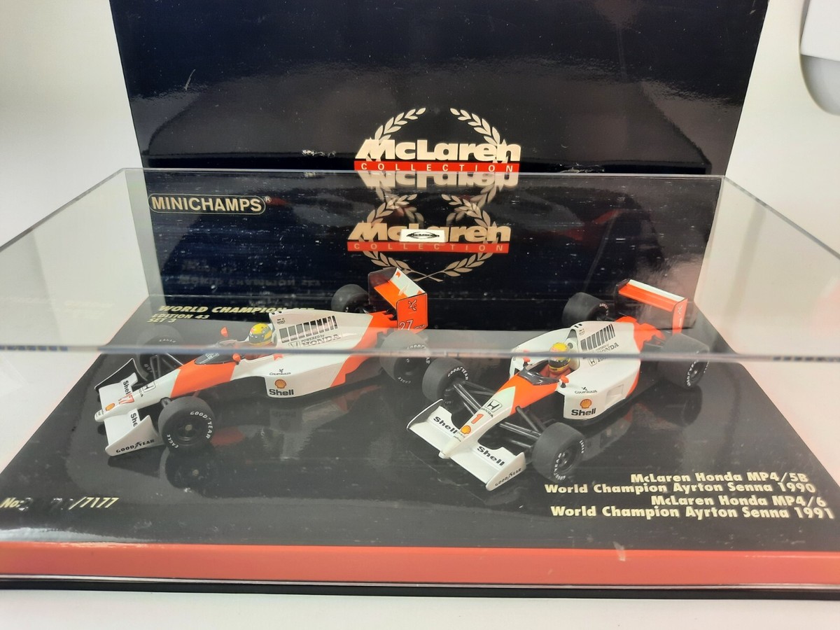MINICHAMPS Set Mclaren MP4/5B MP4 / 6 Ayrton Senna Wc 1990
