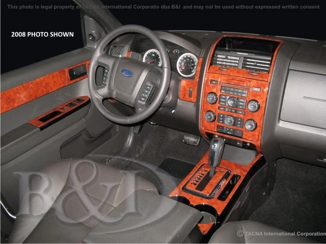 Dash Trim Kit for FORD ESCAPE 09 10 11 12 carbon fiber wood aluminum | eBay