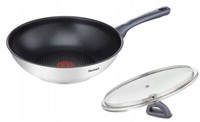Tefal Daily Cook WOK-PFANNE 28 Cm Mit Glasdeckel, Pfanne 24 Cm + Deckel