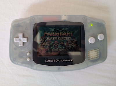 Nintendo Gameboy Advance Glacier mit Hülle & Mario Kart Spiel Retro Konsole