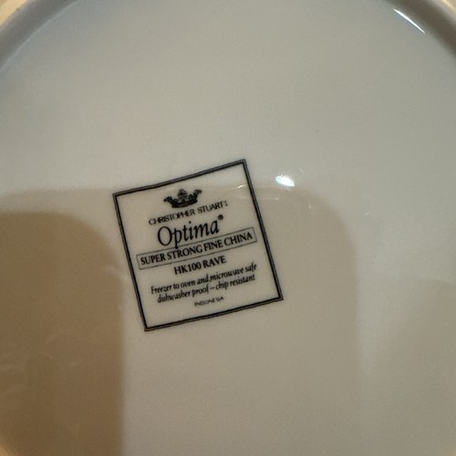 christopher stuart china Optima Rave Postmodern Design 8 Salad Plates - Picture 9 of 10