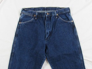 USA Made Wrangler 13MWZDD Dark Denim Jeans Measure 32x33.5 Cowboy | eBay