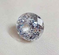 50 Ct Certified Natural Round Cut Cambodian White Zircon Loose Gemstone